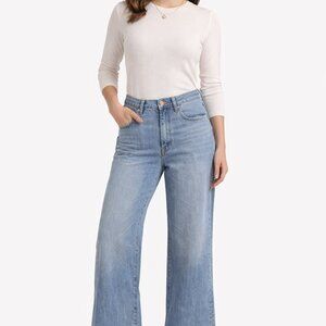 DL1961 Hepburn High Rise Wide Leg Jeans Women’s 27 Light Wash